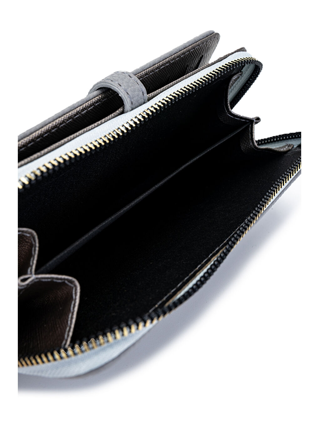 Suni Deri Kadın Cüzdan Gri MN103-2