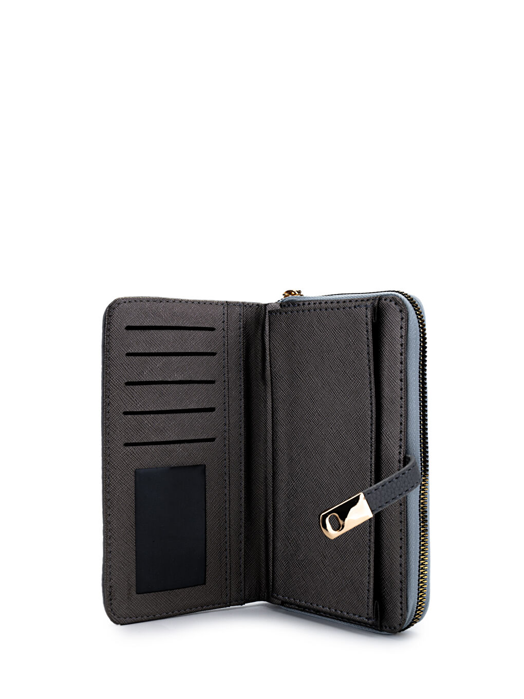 Suni Deri Kadın Cüzdan Gri MN103-3