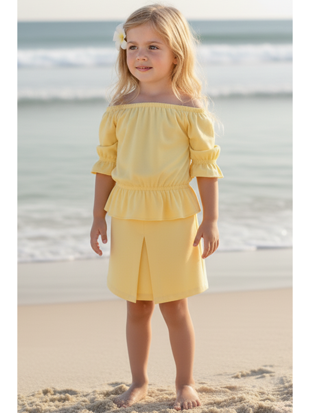 Kız Çocuk Alina Madonna Sarı Etek Bluz Takım-3