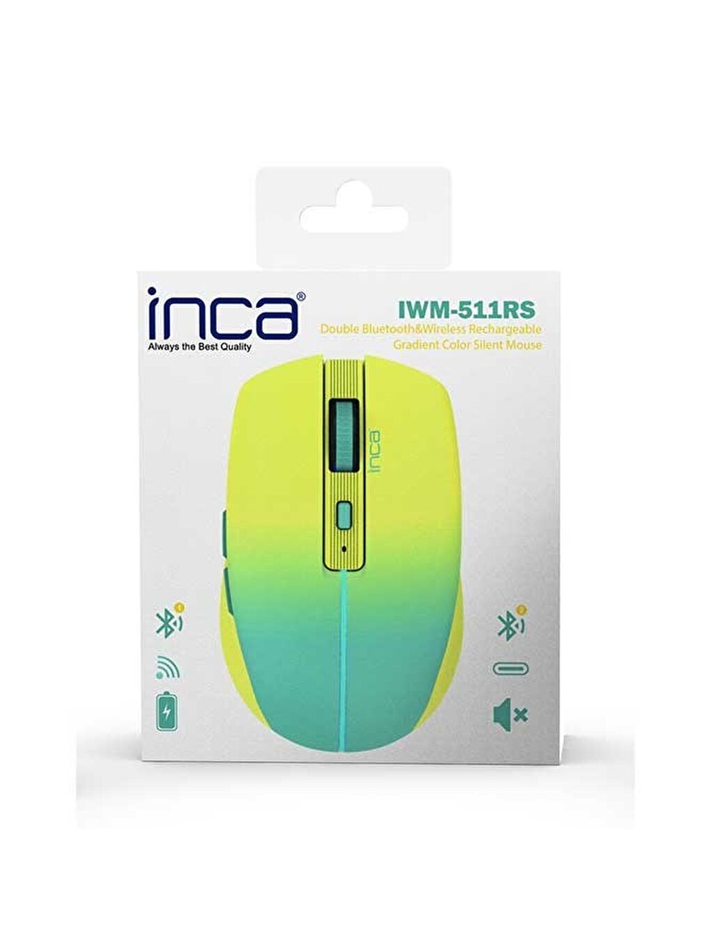 Inca IWM-511RS Bluetooth + Wireless Rechargeable Silent Mouse - 4