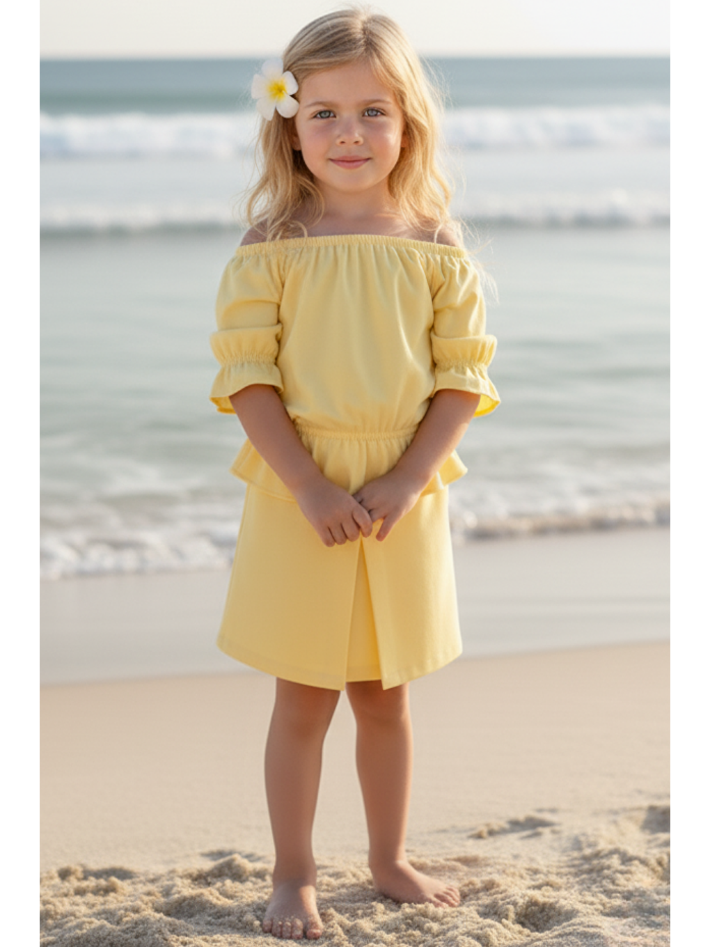 Kız Çocuk Alina Madonna Sarı Etek Bluz Takım-4