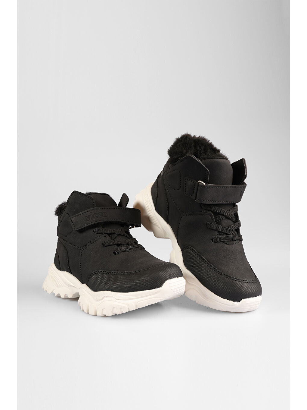 Gordon Kürklü Erkek Çocuk Siyah/Bej Bot-6