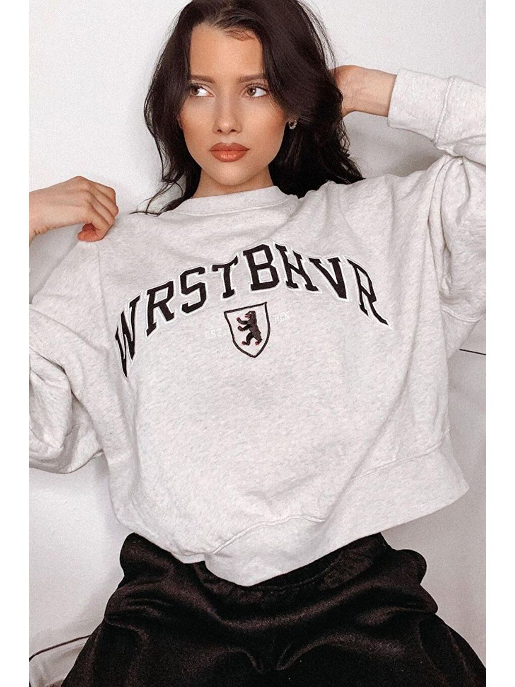 Beyaz Karmelanj Sweatshirt Mg1196-1