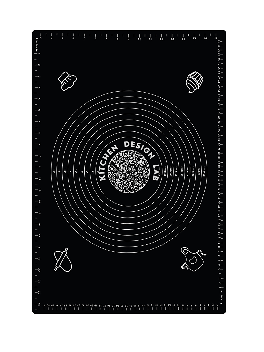 Siyah Silikon Ölçülü  Hamur Açma Matı 45x65 cm ve Ölçülü Çelik Hamur Kesme Spatulası-6