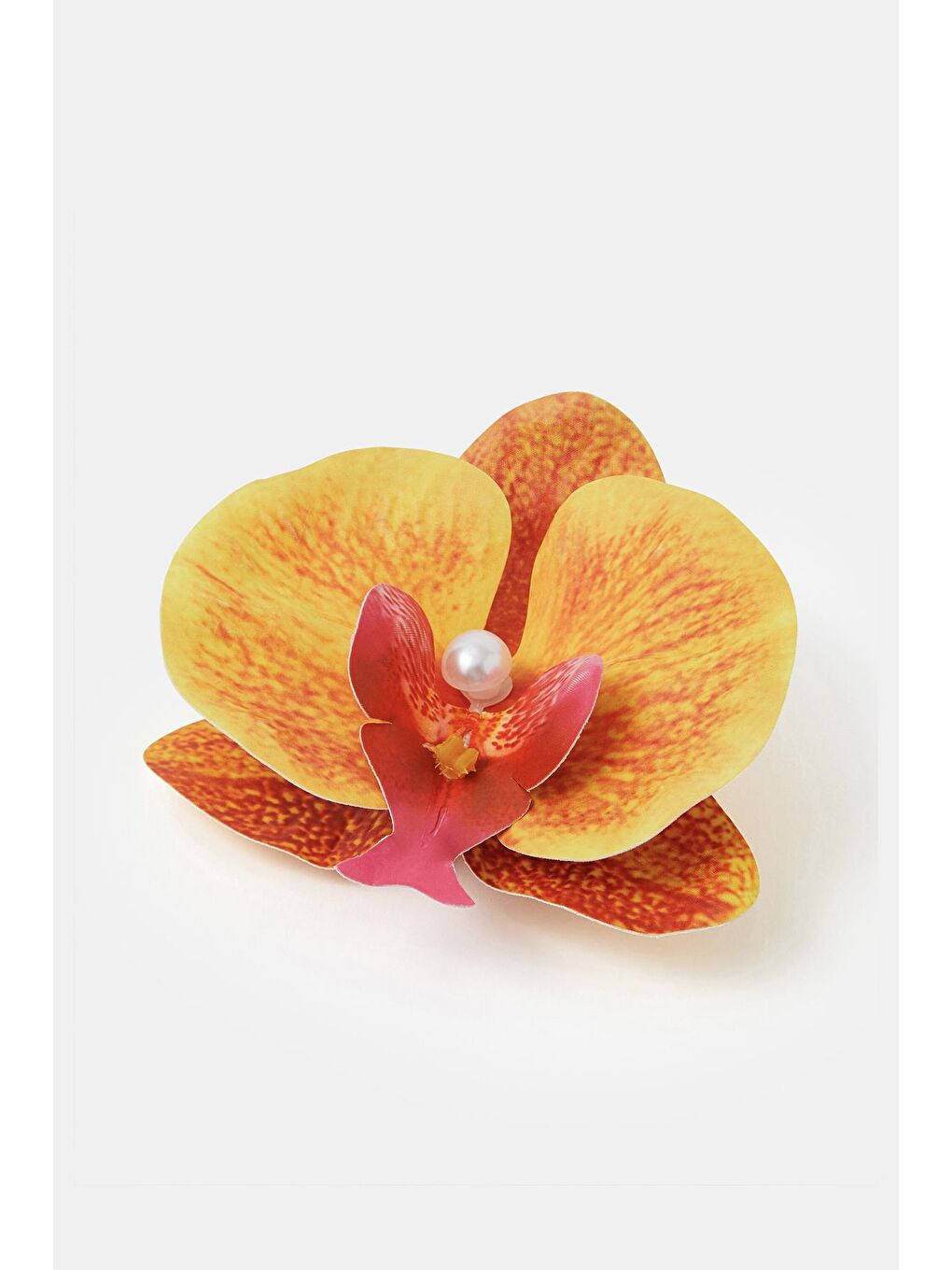 Turuncu PENS-Aloha Orkide Çiçeği Süslü Çok Amaçlı Pens Toka-1