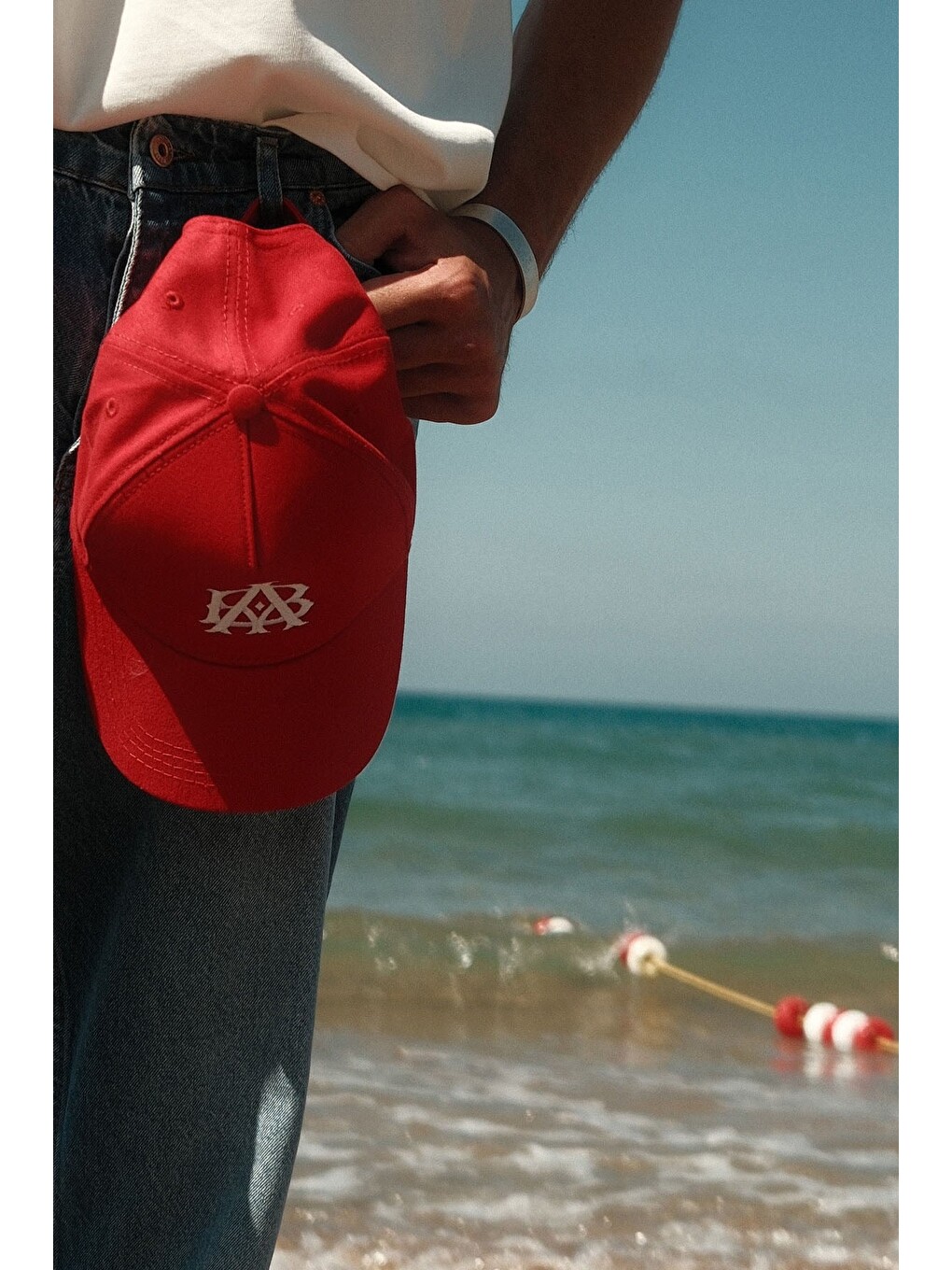 Unisex Essential Signature Nakışlı Beyzbol Şapka Kırmızı-4