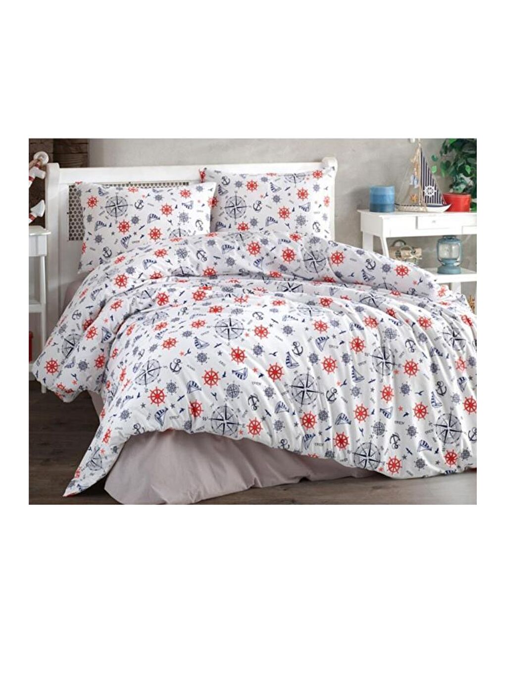 Karışık Denizci Tek Kişilik Nevresim Takımı-1