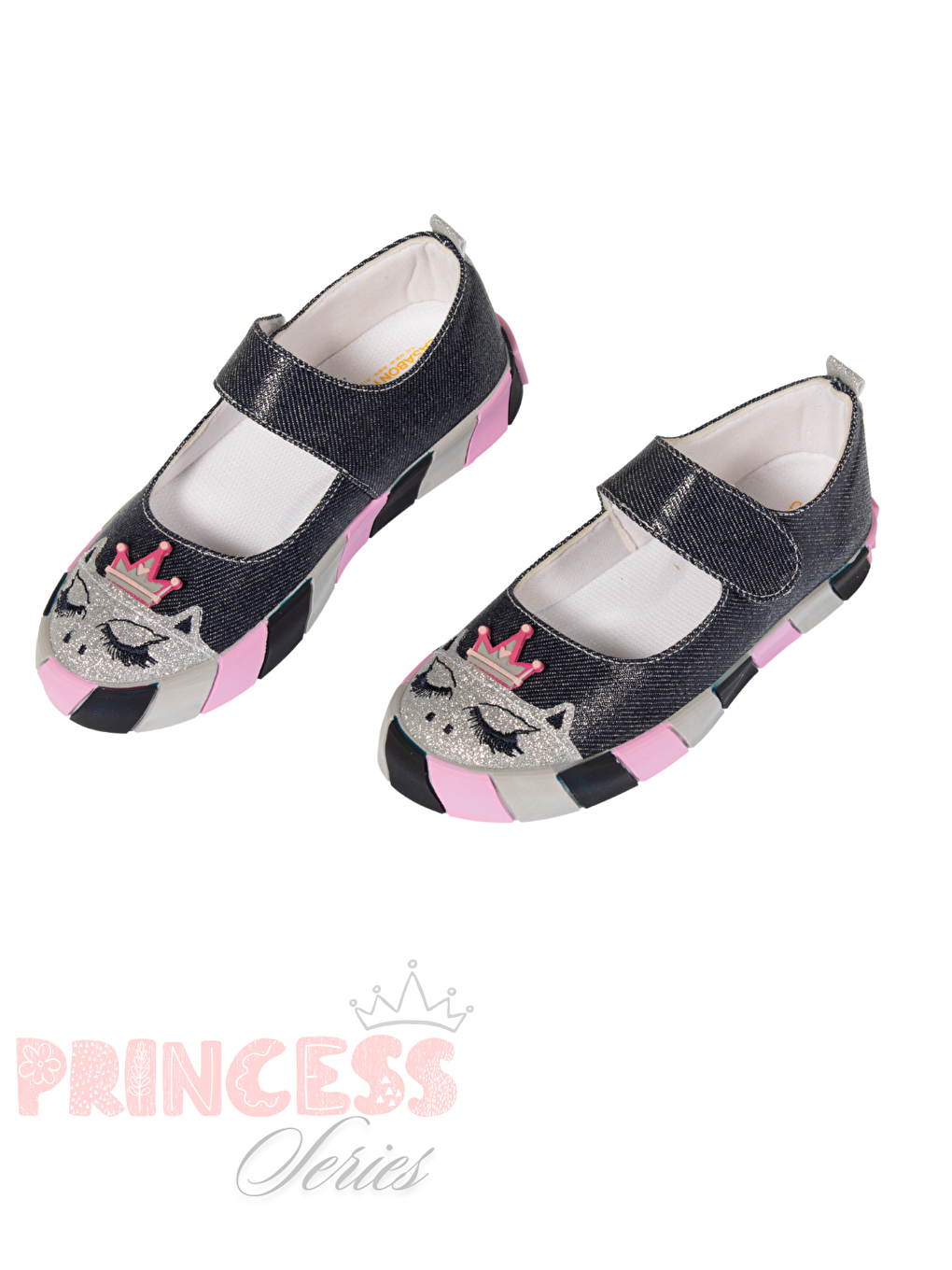 İndigo Prenses Parlak Denim Kız Çocuk Babet-3