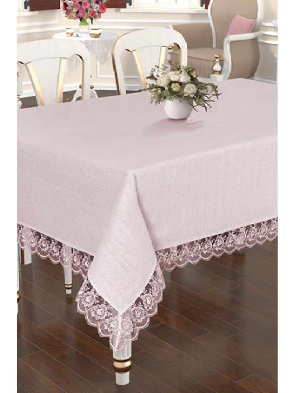 Pembe Lalezar Masa Örtüsü Pudra-1