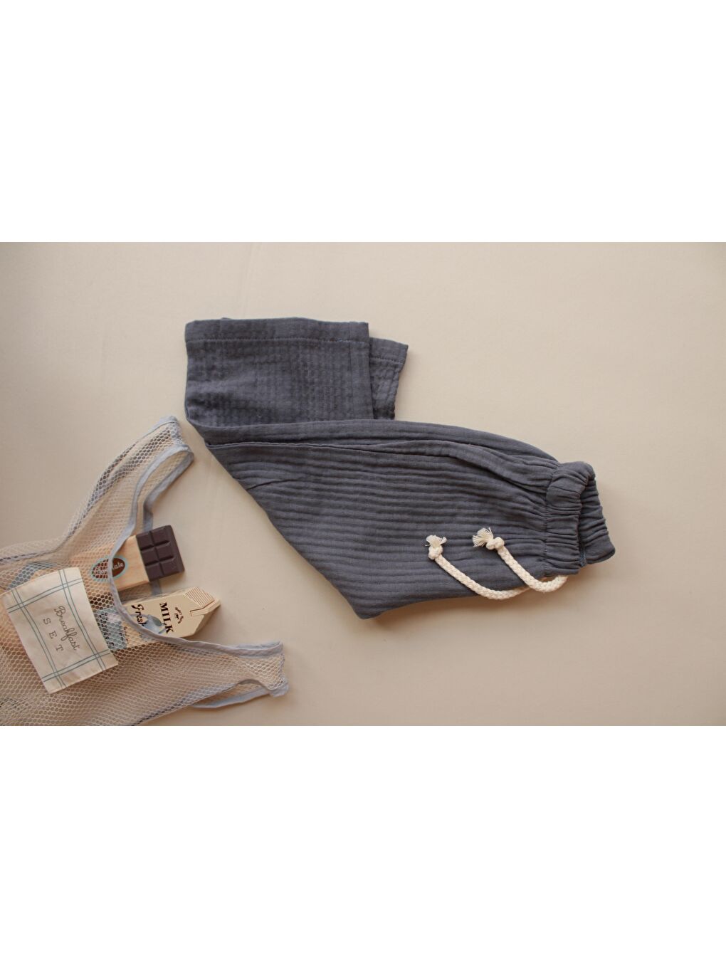 Antrasit Füme Müslin Pantolon