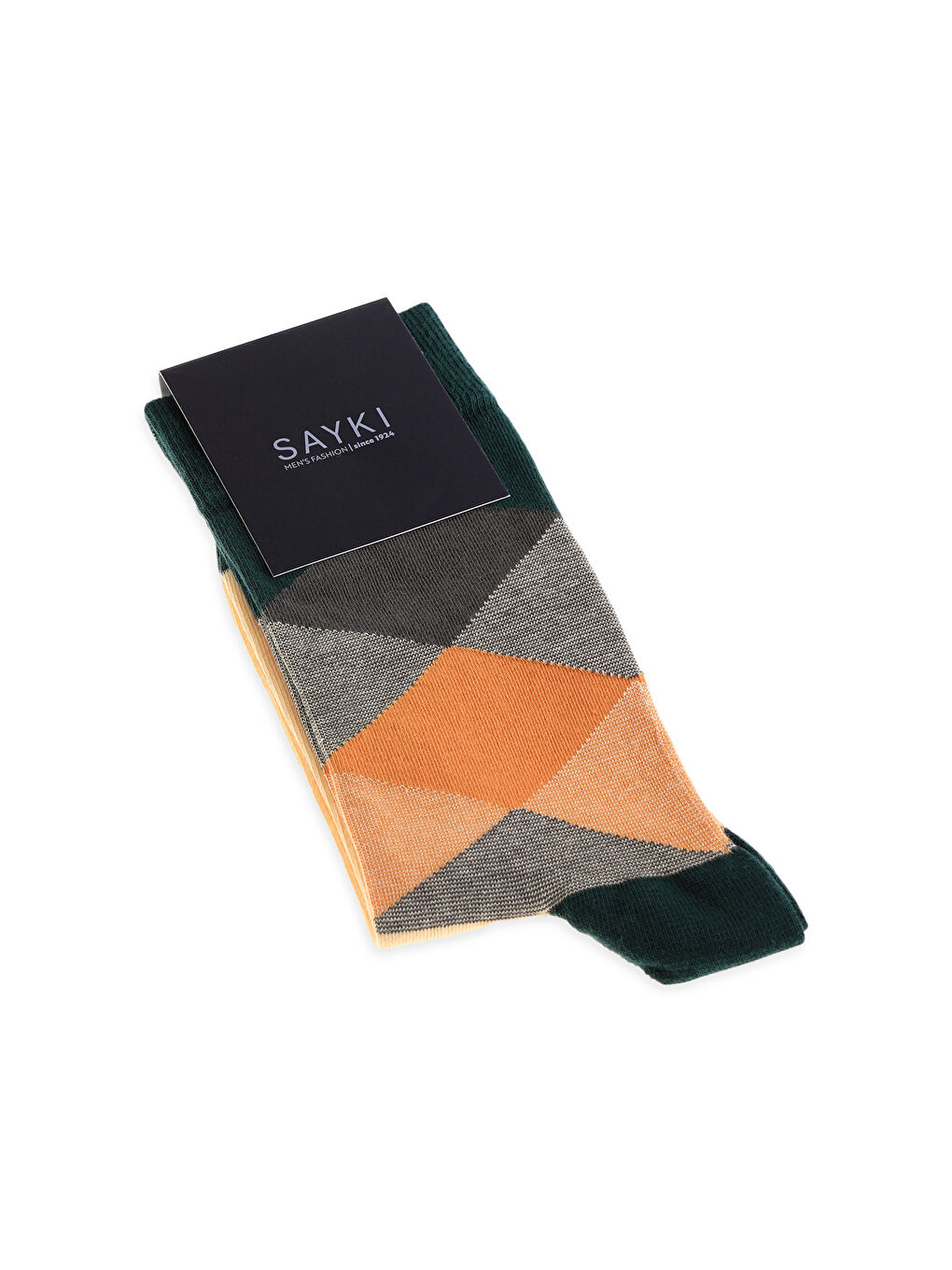 Sarı Desenli Pamuk Çorap