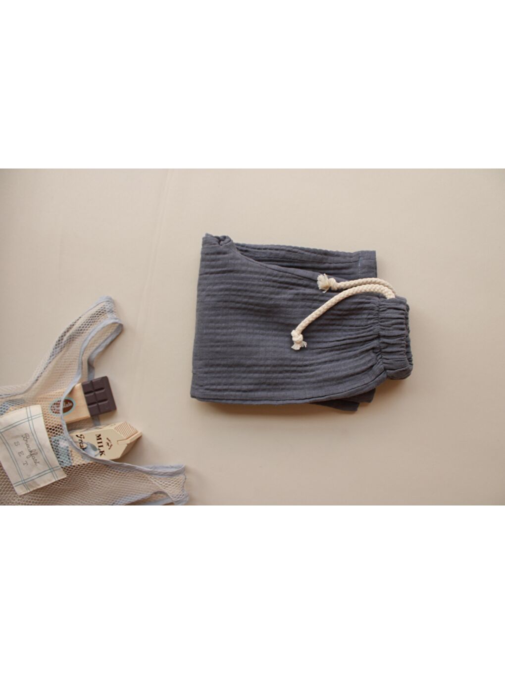 Antrasit Füme Müslin Pantolon-1