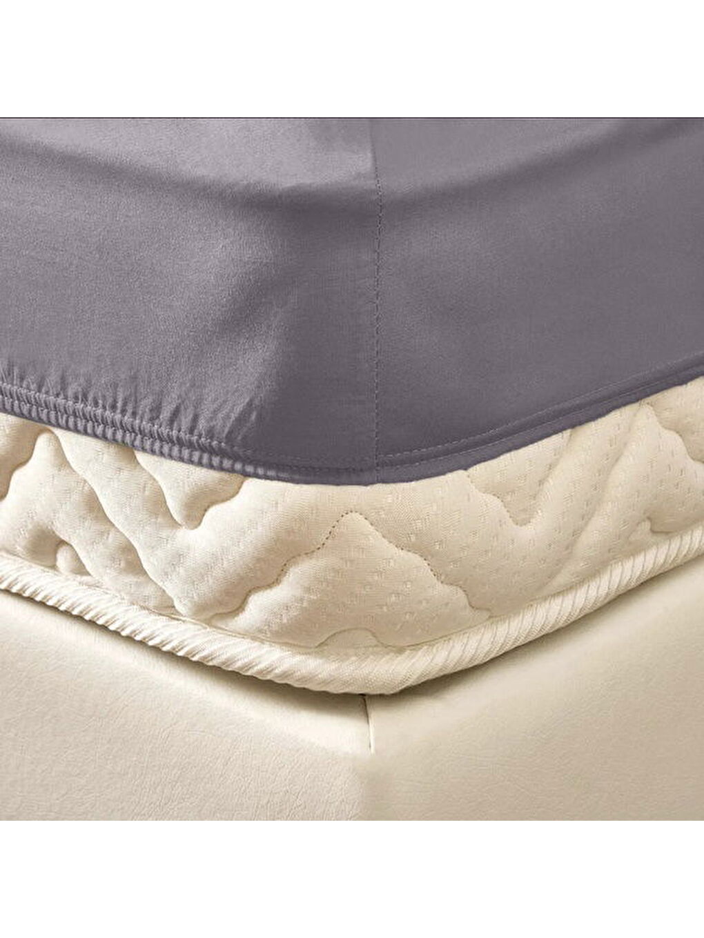 Soft Basic Çift Kişilik Lastikli Çarşaf - Antrasit - 180x200 cm-5