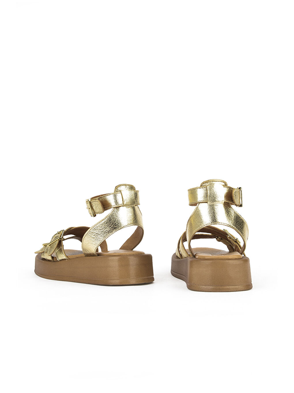 Sarı Hakiki Deri Kadın Sandalet 1511033Z23029 Gold-2