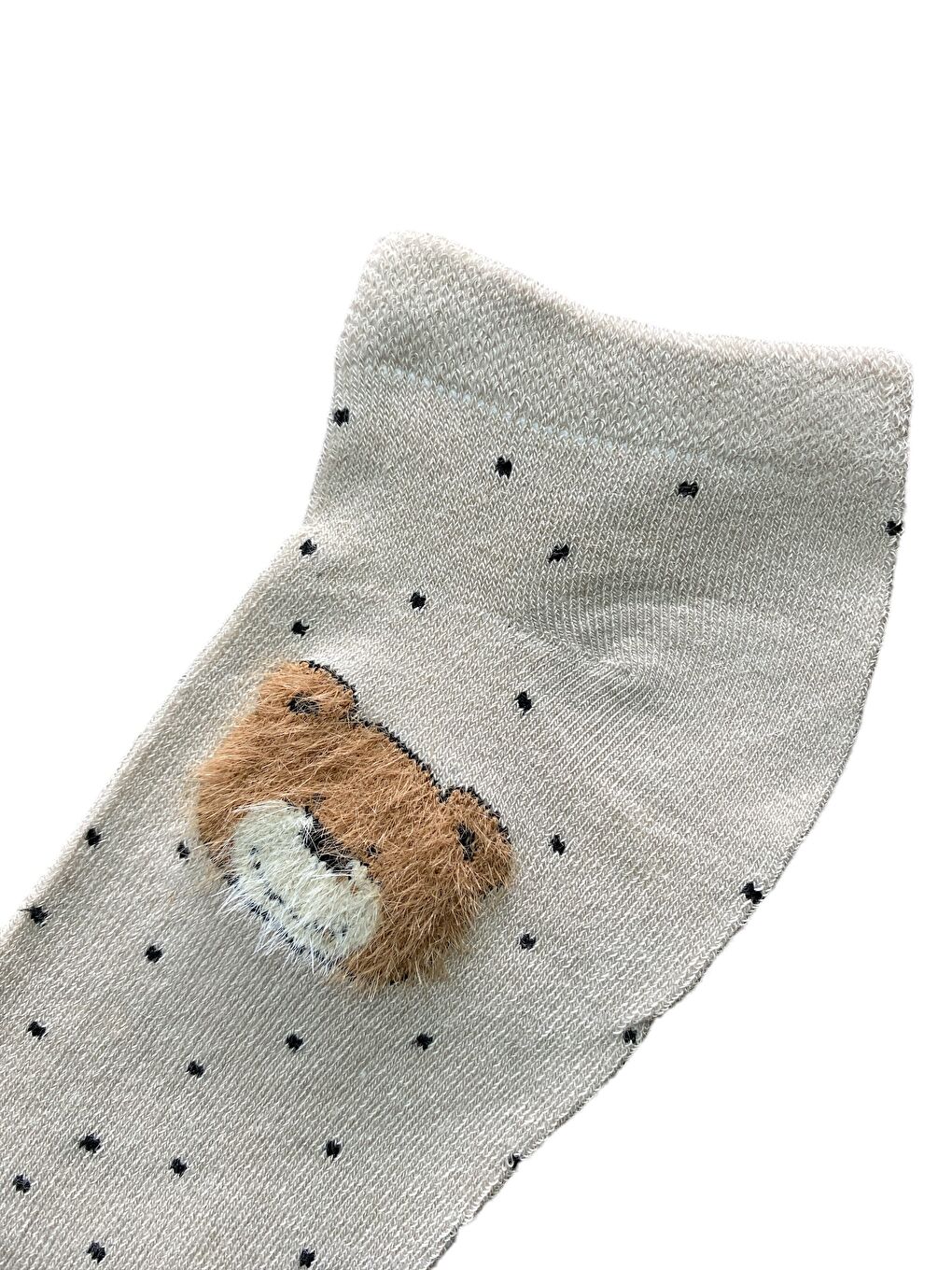 Ekru 6'lı Kadın Desenli Yumoş Kaliteli Patik Çorap-2