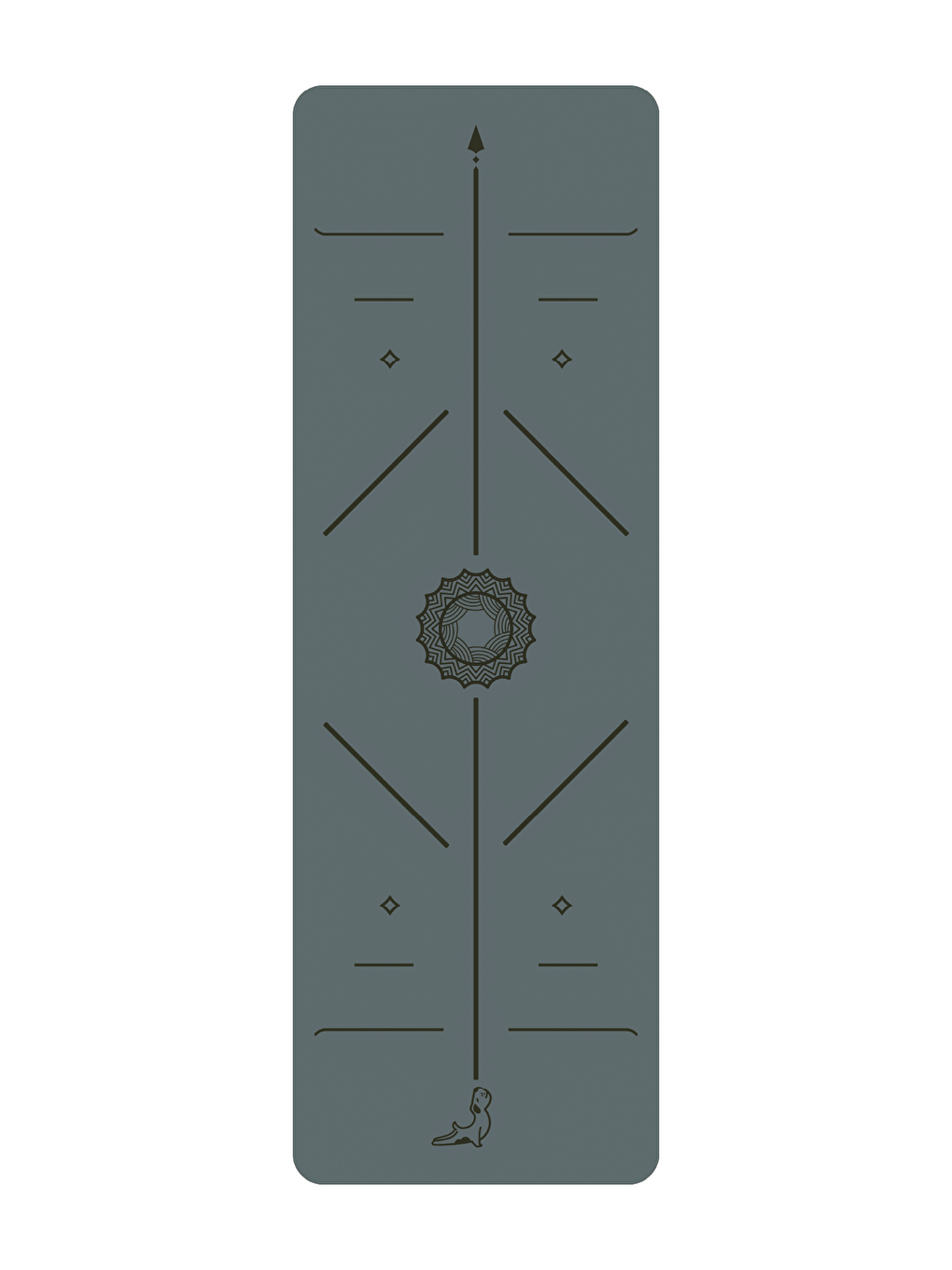 Focus Serisi Gri 4.1 mm Doğal Kauçuk Kaydırmaz Yoga Matı