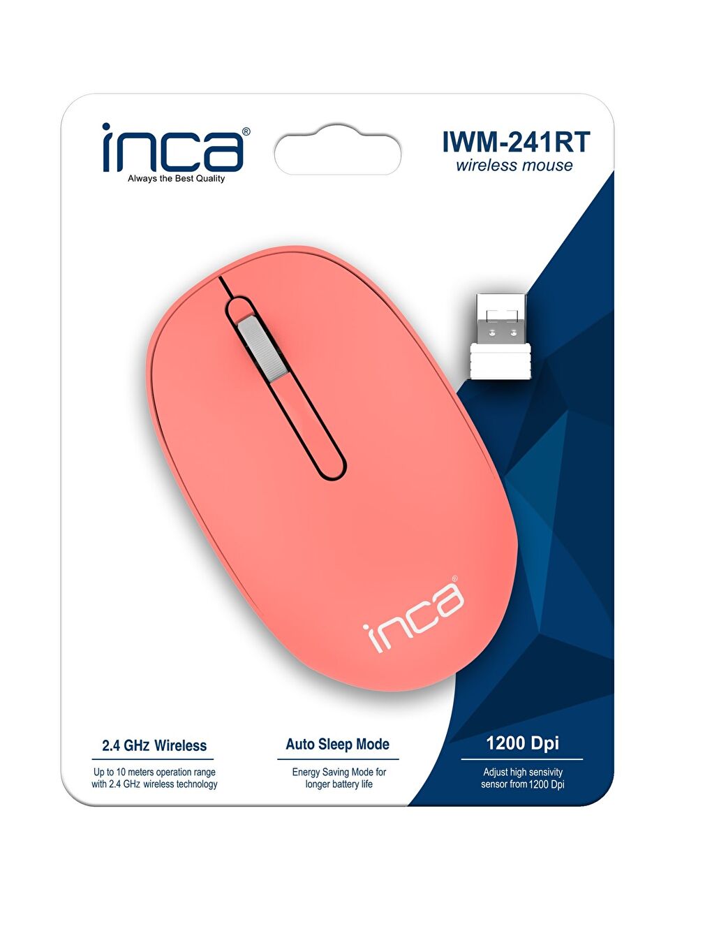 Inca Turuncu Mouse Iwm-241rt Candy Desing 3d Wireless Mouse-turuncu - 3