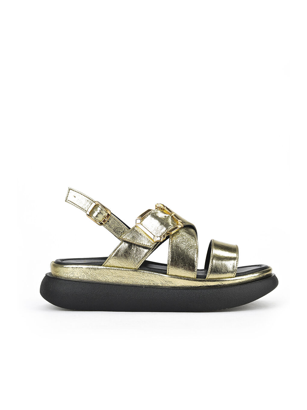 Sarı Kadın Hakiki Deri Topuklu Sandalet 151992Z302 Altın