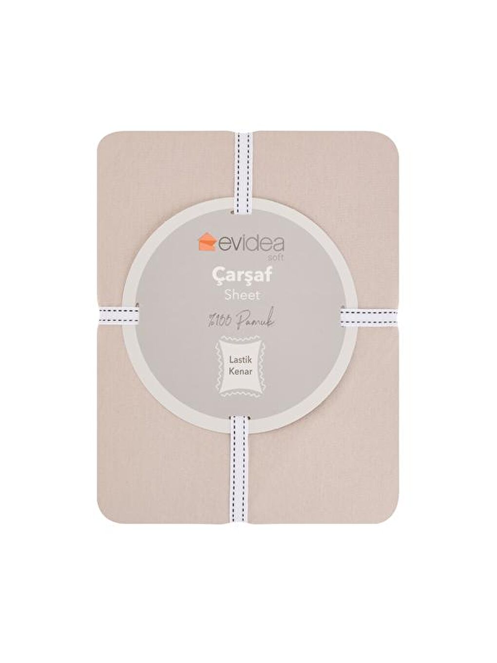 Soft Çift Kişilik Lastikli Çarşaf - Bej - 180x200 cm-1