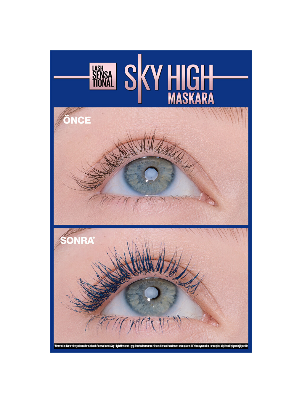 Sky High Navy Blue Mavi Maskara - Kirpiklerde Limitsiz Uzunluk Ve Hacim Etkisi-1