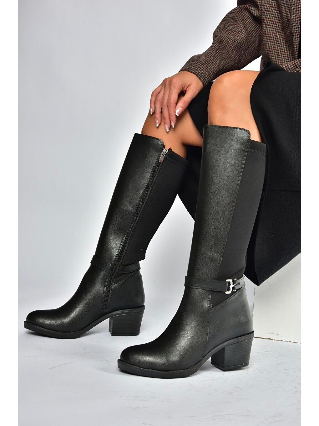 Siyah Kadın Çizme V965030509-3
