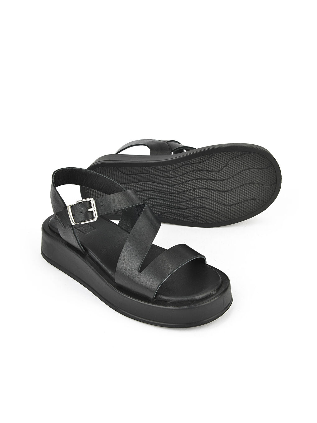 Hakiki Deri Kadın Sandalet 1511033Z442005 Siyah-3