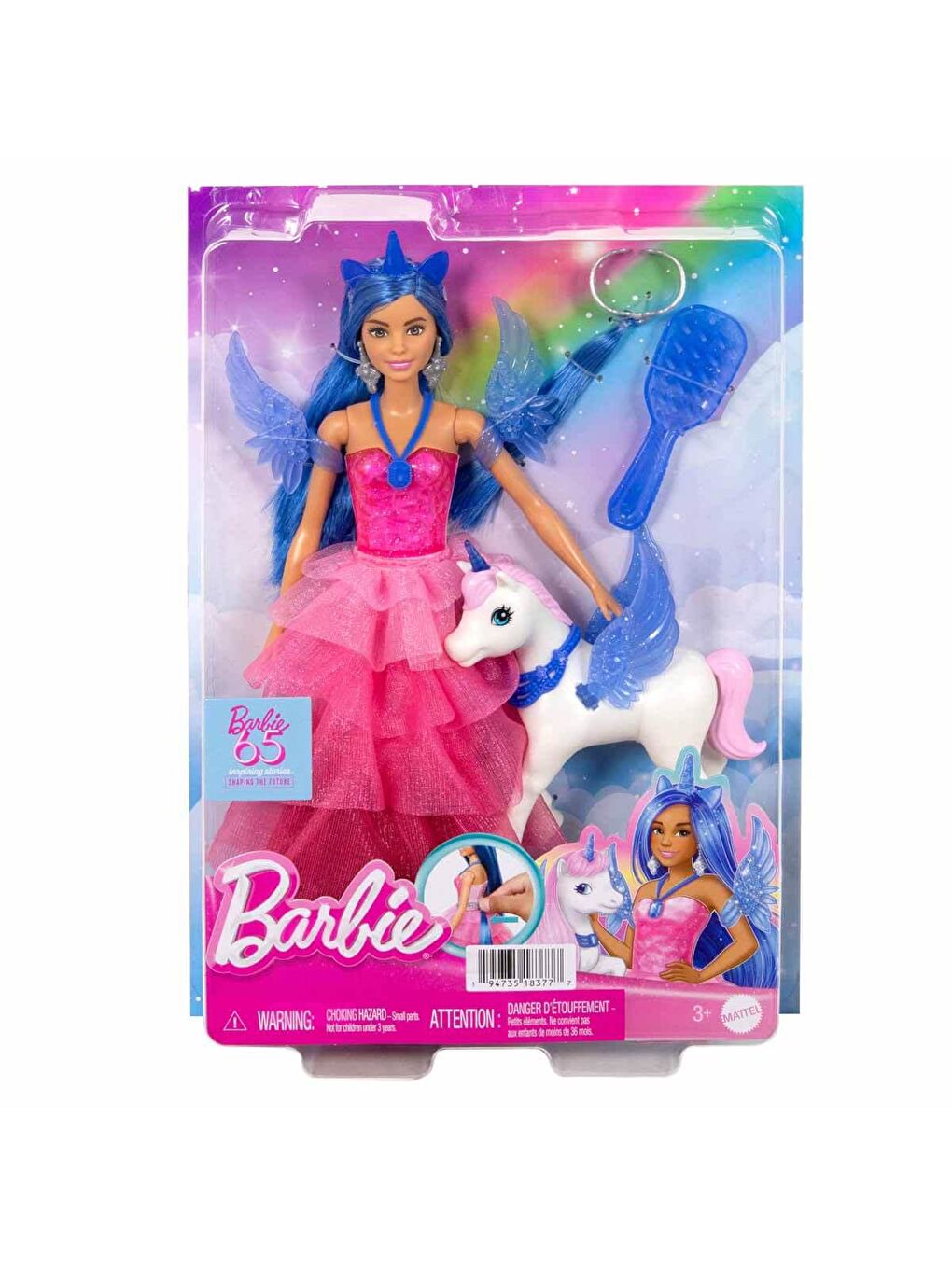 BARBIE Mavi Saçlı Prenses Bebek HRR16 - 4