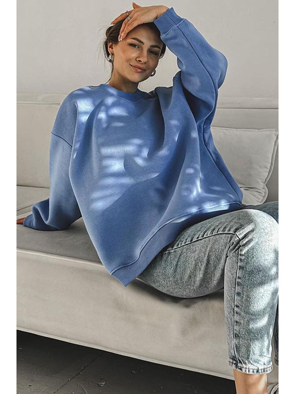 Mavi Bisiklet Yaka Basic Sweatshirt Mg1559