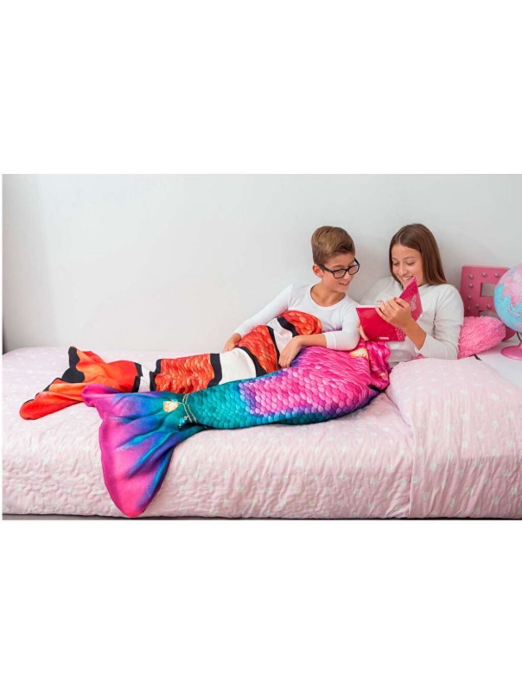 Karışık Deniz Kızı Kostümlü TV Battaniyesi Magic-1