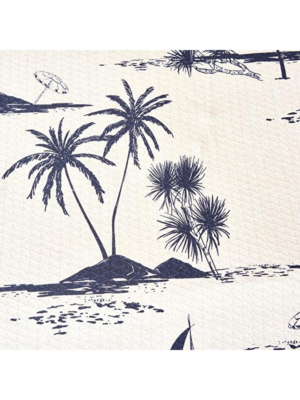 Soft Ante Tek Kişilik Pike Takımı - Bej / Lacivert-3