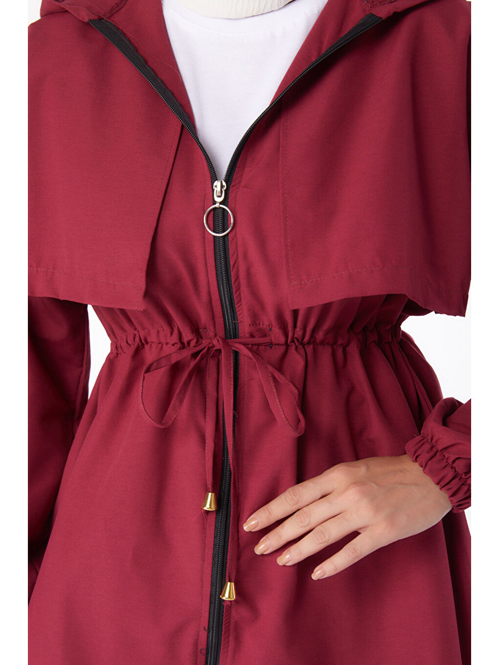 Önden Bağlamalı İkili Takım Bordo - 27073-5