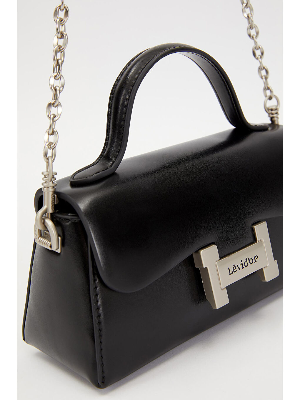 Küçük Boy Sert Deri Çanta 930238 Siyah-3