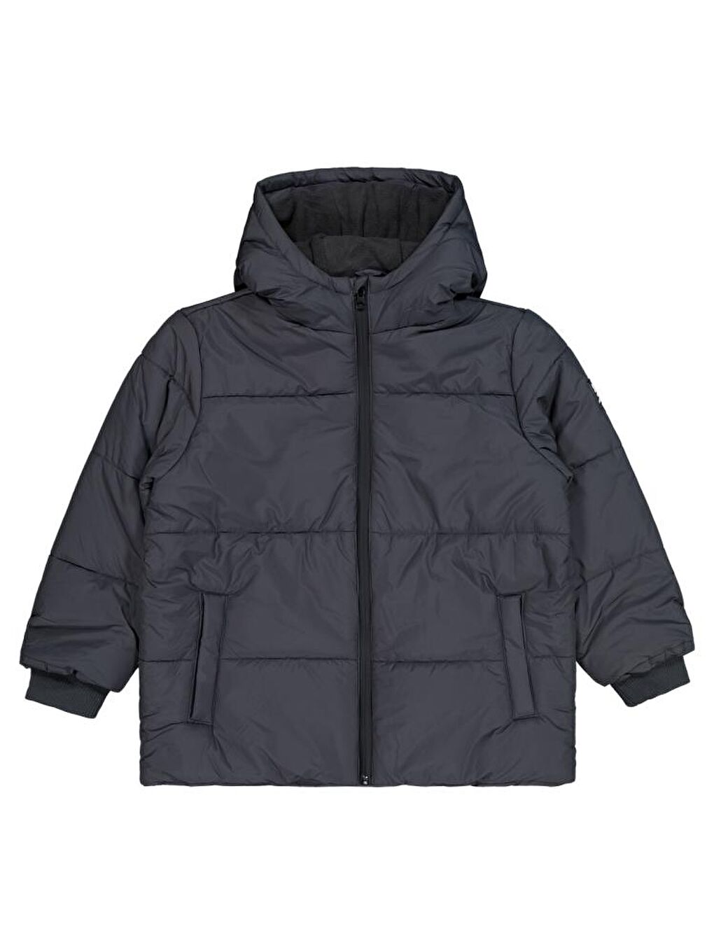 Antrasit Boys Kapüşonlu Şişme 6-9 Yaş Mont-6