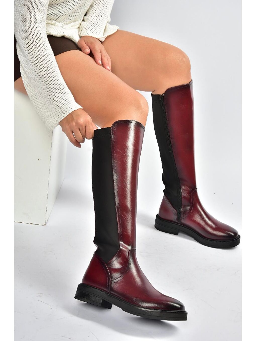 Bordo Kadın Çizme V312212360-3