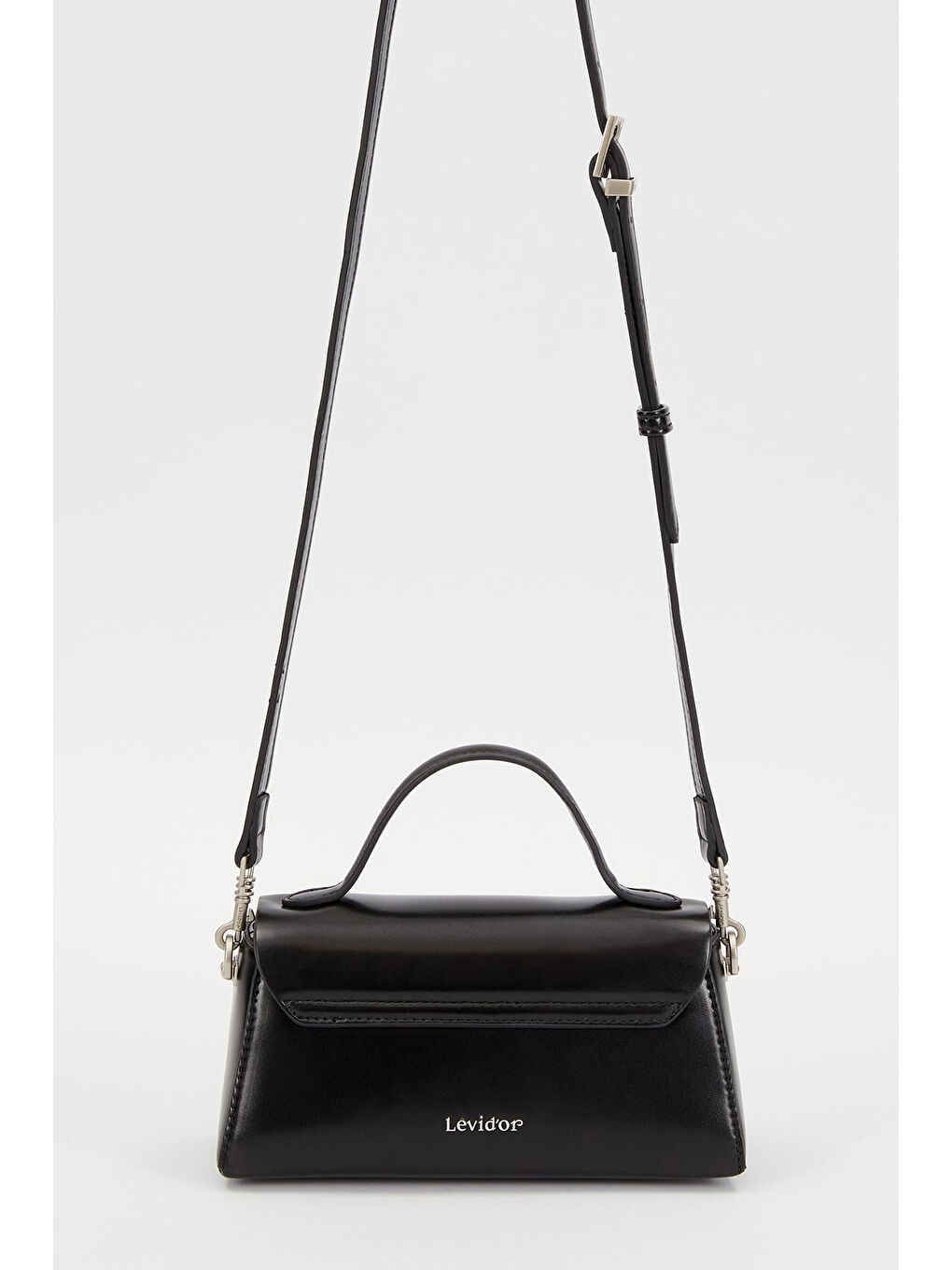 Küçük Boy Sert Deri Çanta 930238 Siyah-4