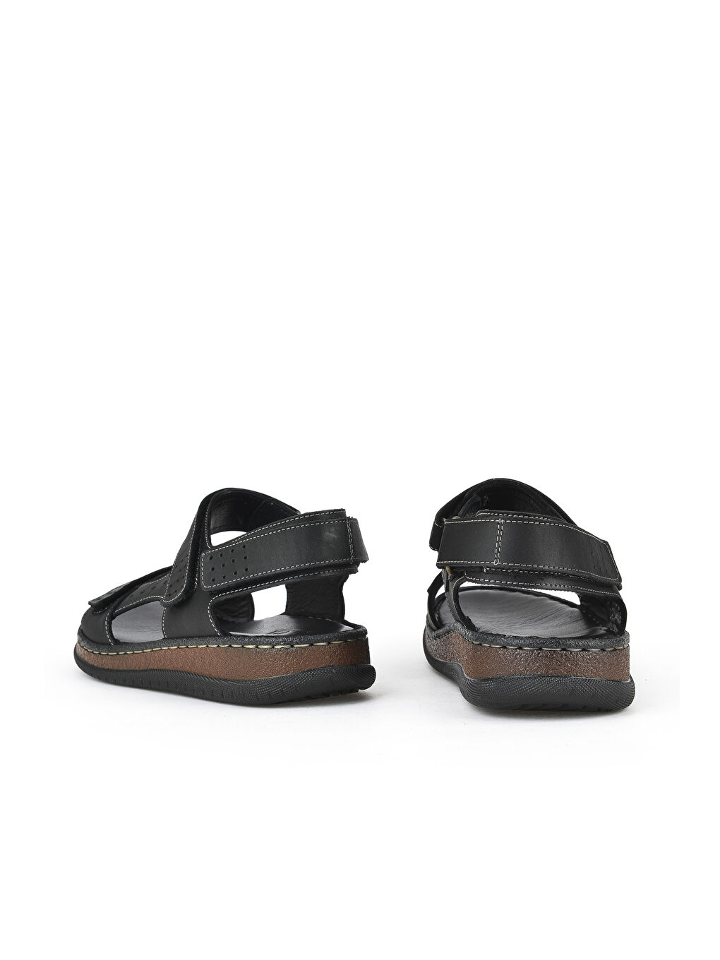 Erkek Hakiki Deri Sandalet 1511045ZS6 Siyah-2