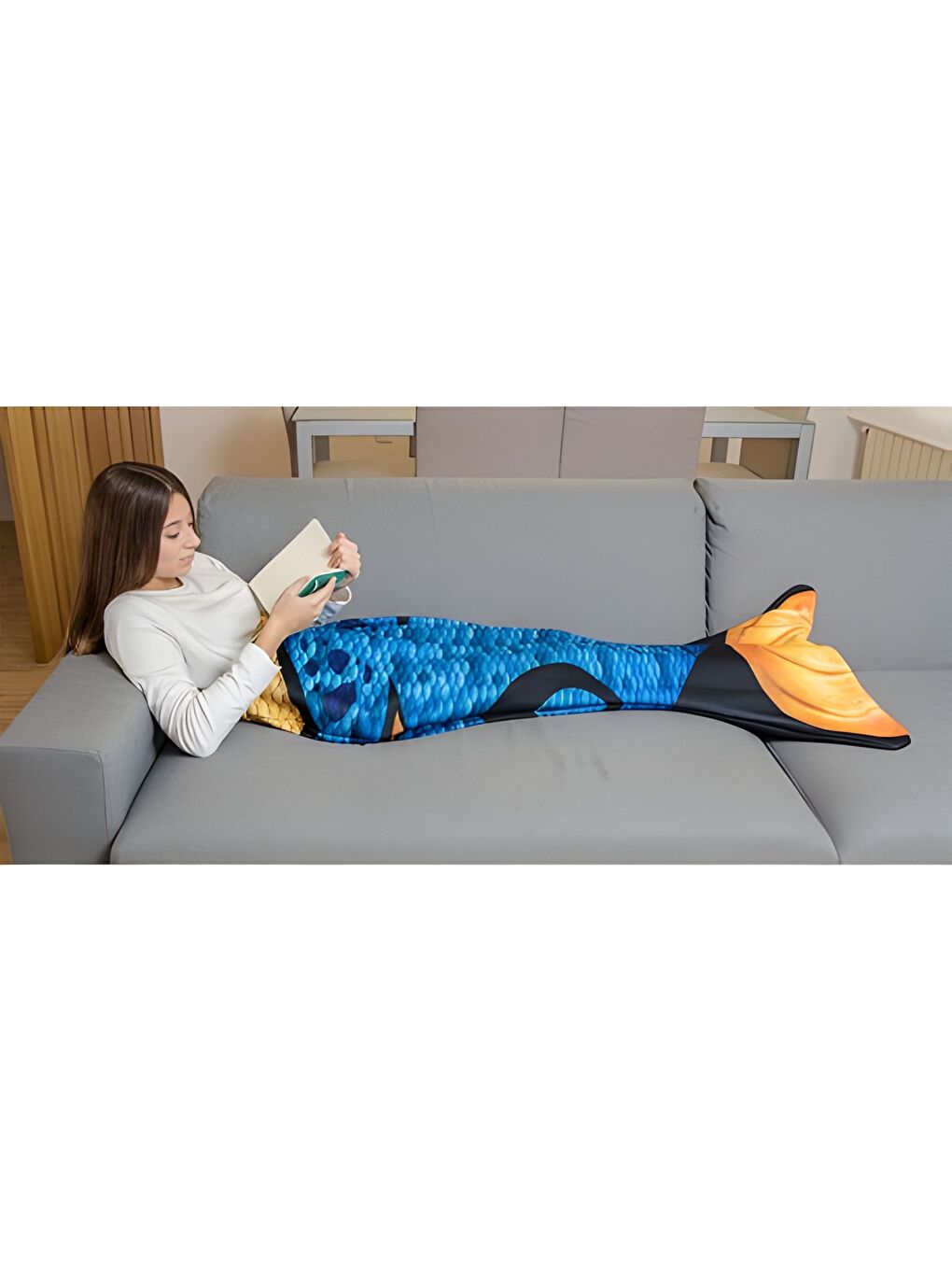 Karışık Deniz Kızı Kostümlü TV Battaniyesi Fantasy-1