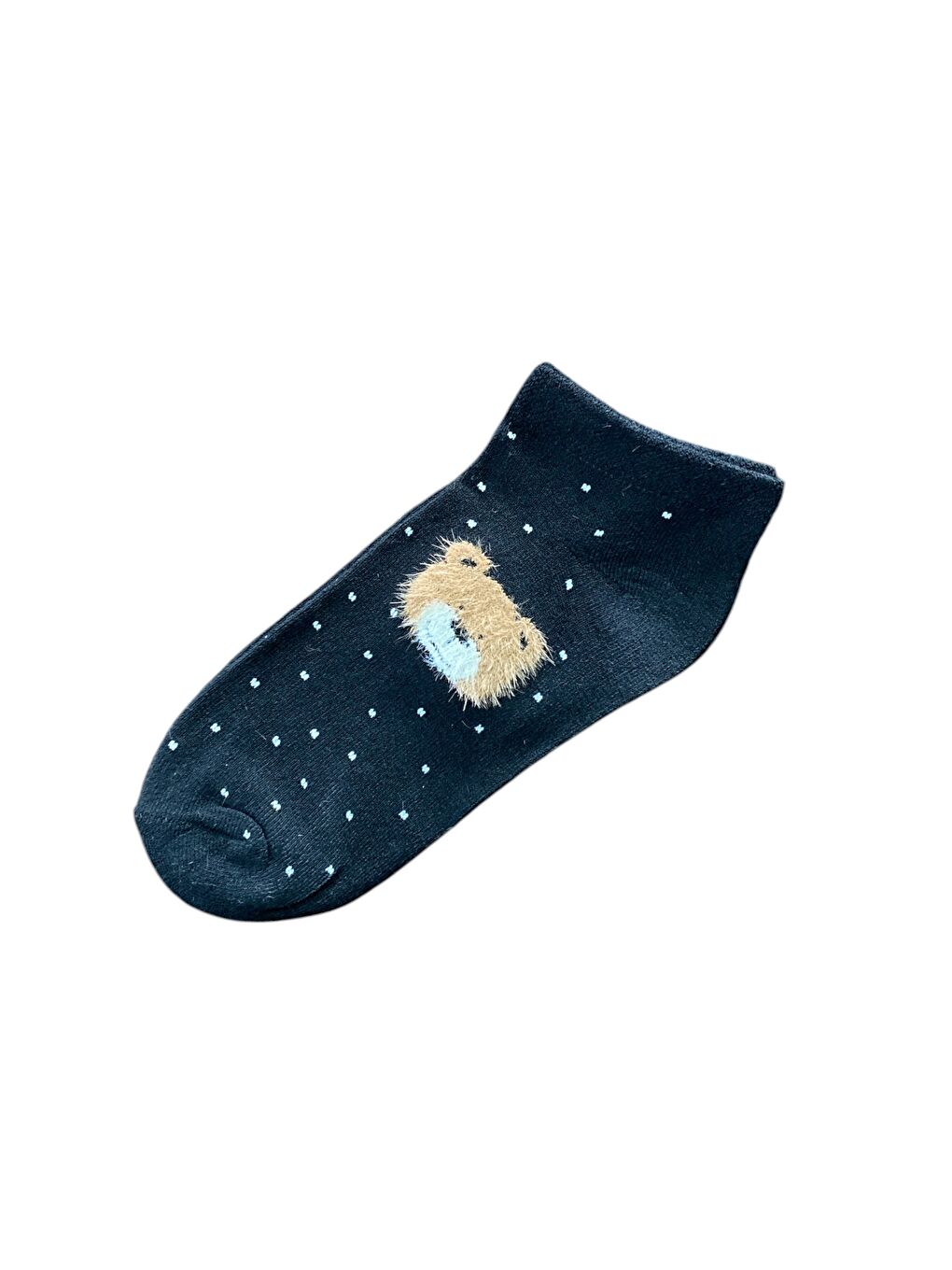 Siyah 12'li Kadın Desenli Yumoş Kaliteli Patik Çorap-1