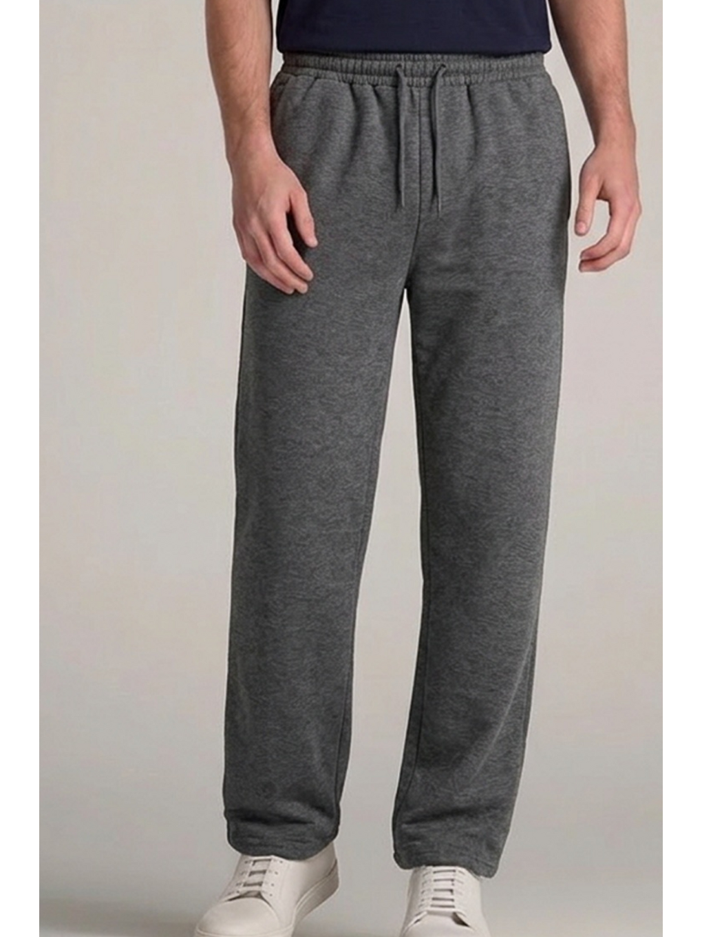 Gri Erkek Relax Fit Beli Lastikli Jogger Füme Eşofman Altı-4
