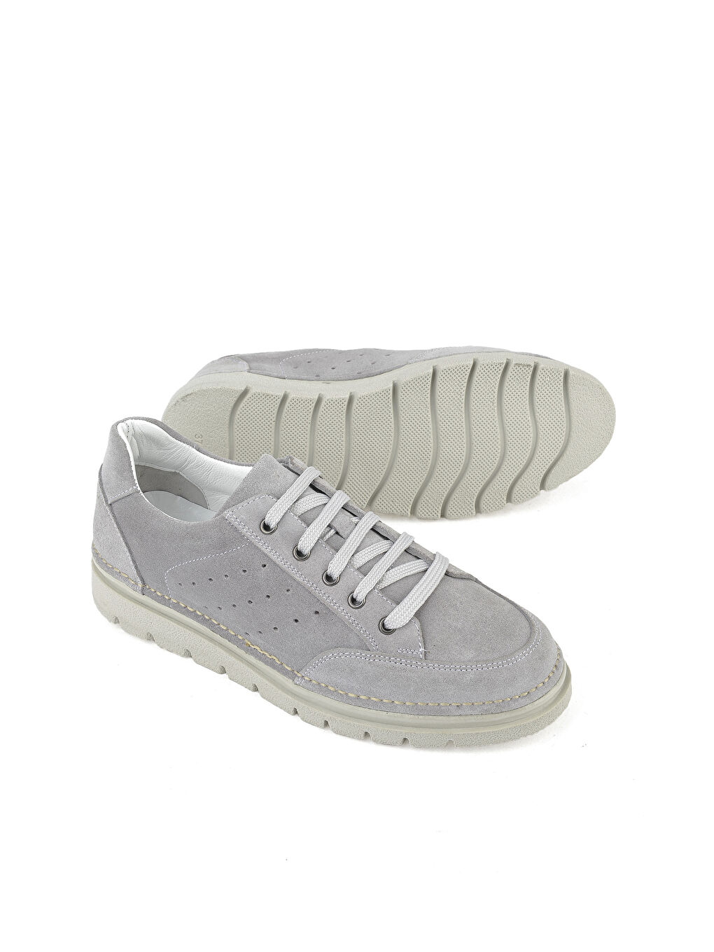 Kadın Hakiki Deri Sneaker 1511035Z62032 Gri-3