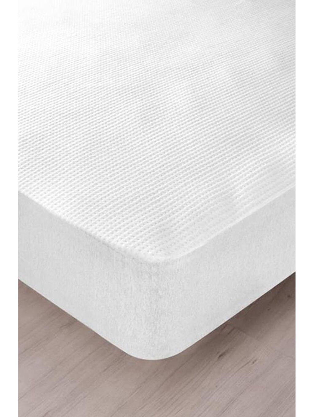 Beyaz 3D Kapitoneli Sıvı Geçirmez 120X200cm Fitted Tek Kişilik Alez-5