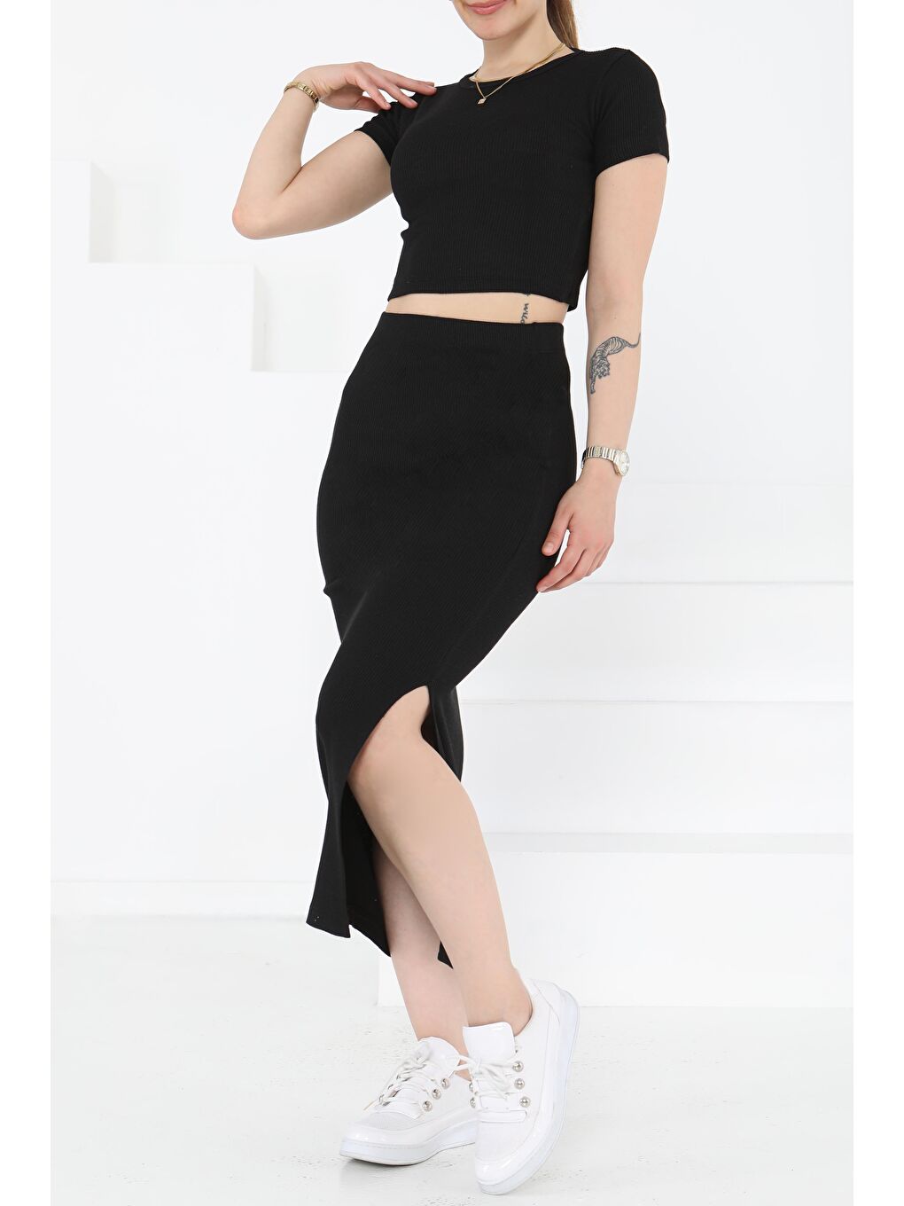 Kısa Kollu İkili Takım Siyah - 27231-2