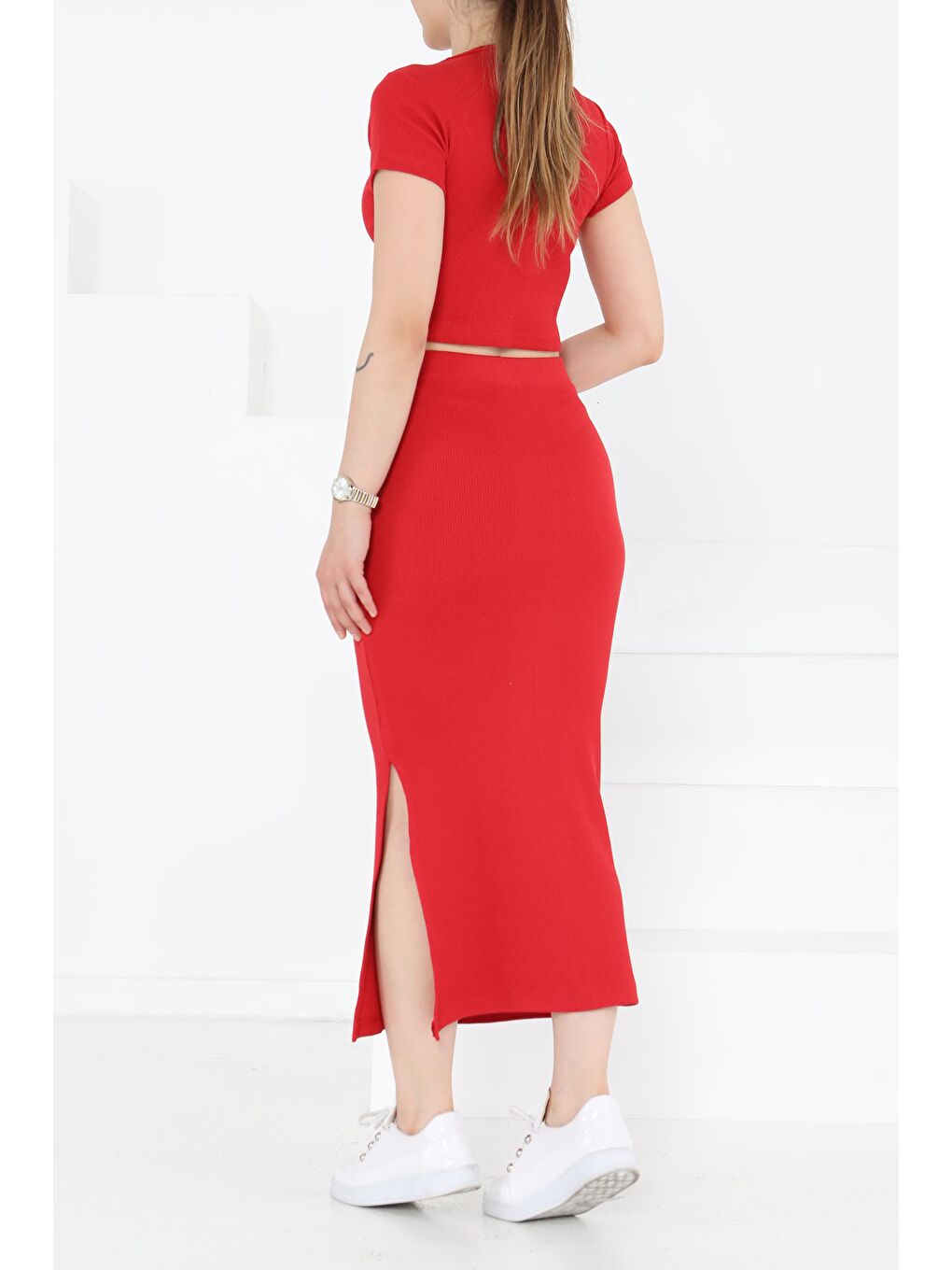 Kırmızı Kısa Kollu İkili Takım Kirmizi - 27231-4