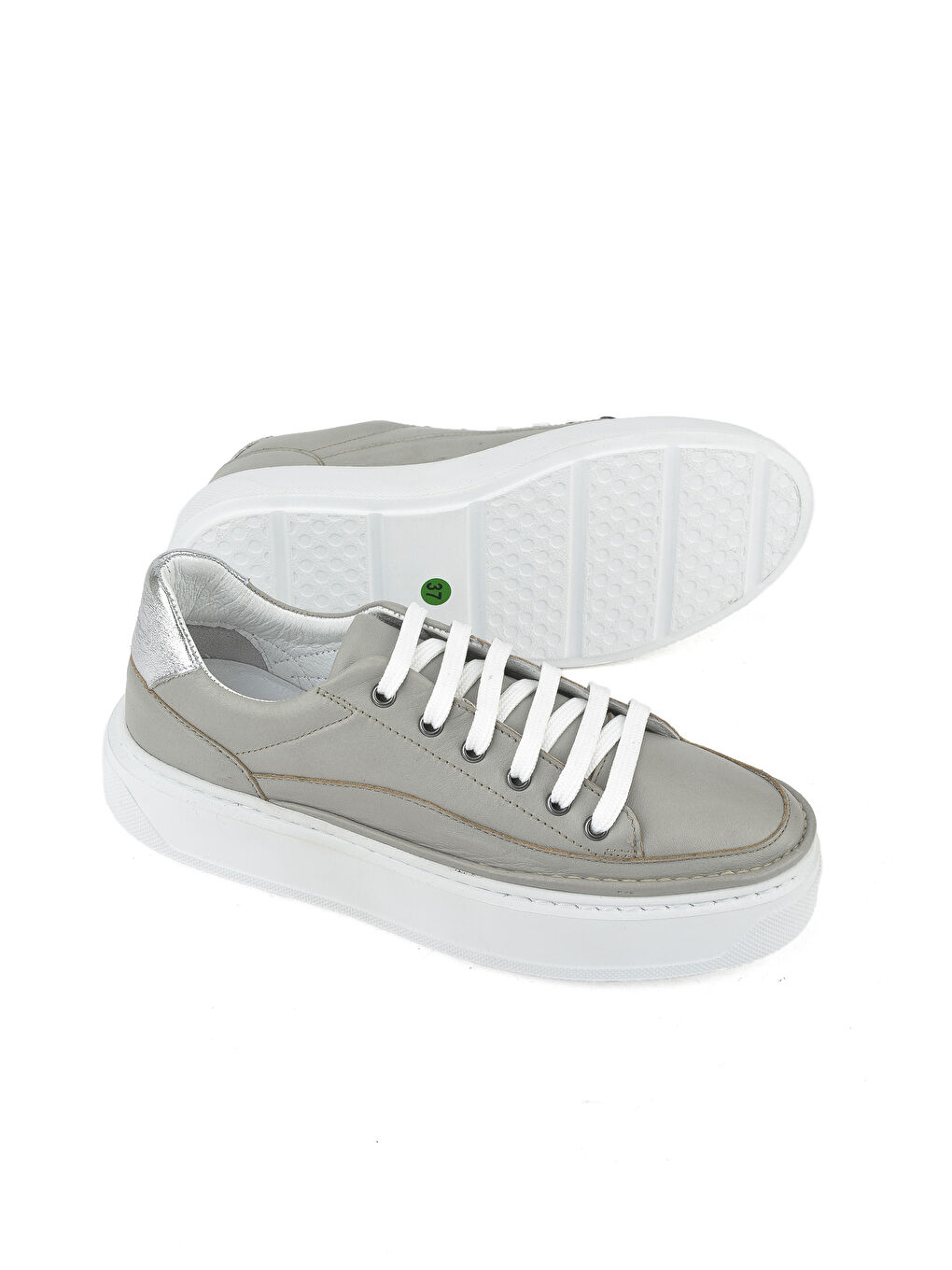 Kadın Hakiki Deri Sneaker 1511035Z6200 Açık Gri-3