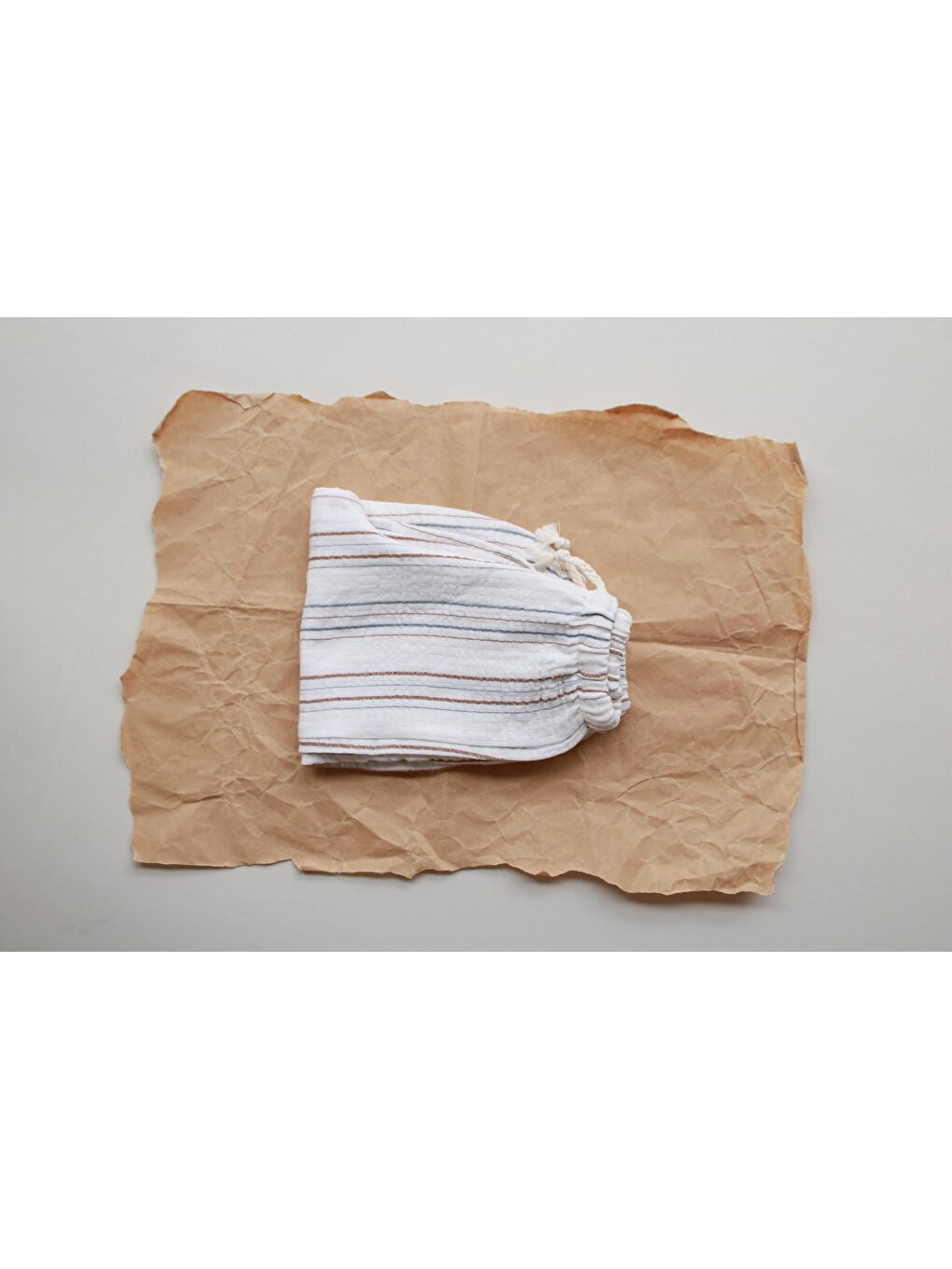 Kahverengi-İndigo Çizgili Pantolon-2