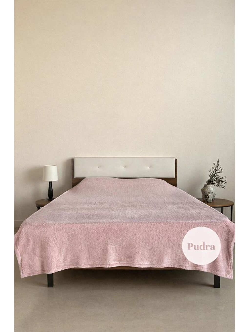 Pembe Welsoft Çift Kişilik Battaniye 200x220 cm Pudra