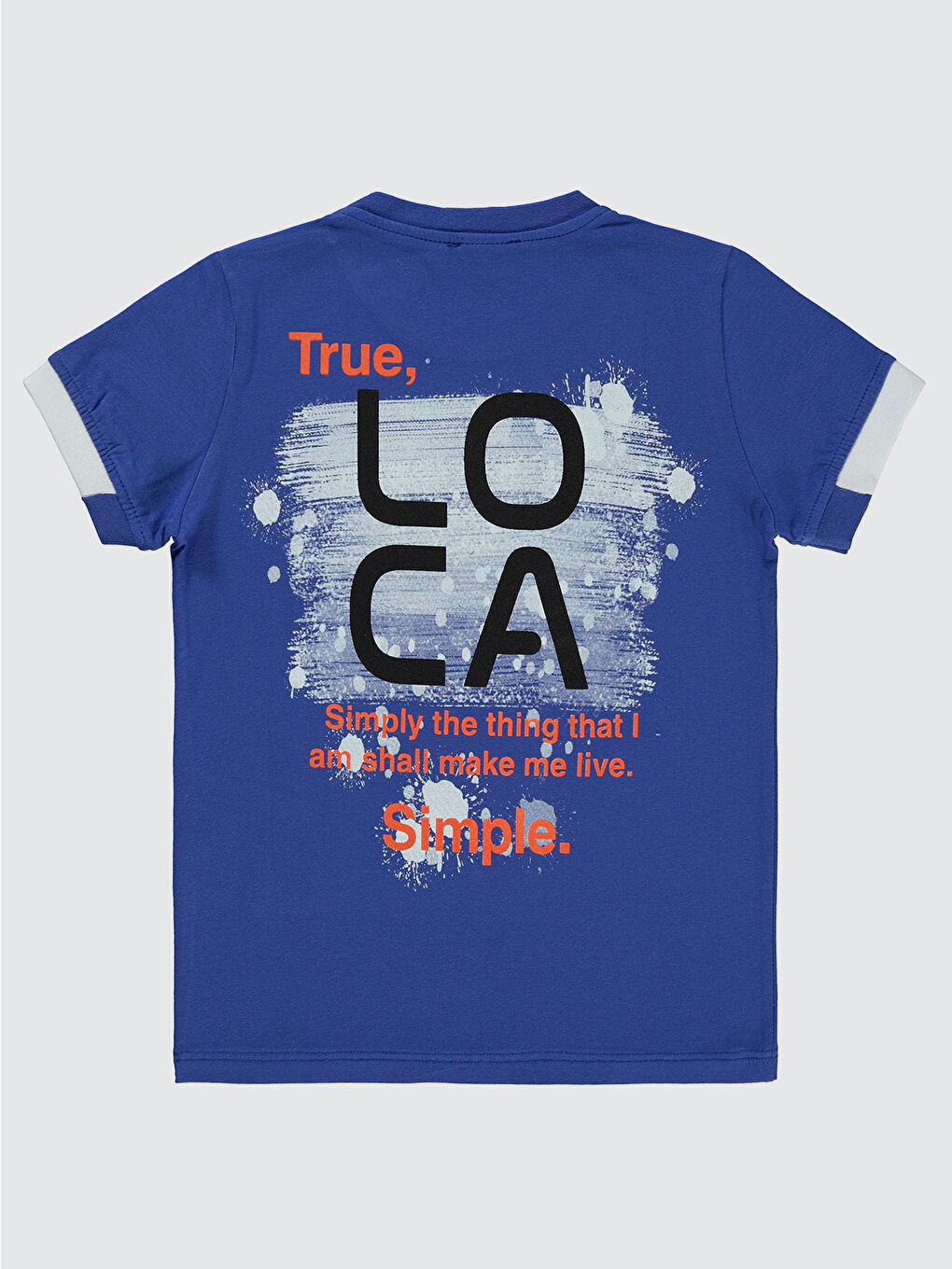 Boys Erkek Çocuk Tişört 10-13 Yaş Saks Mavisi-1