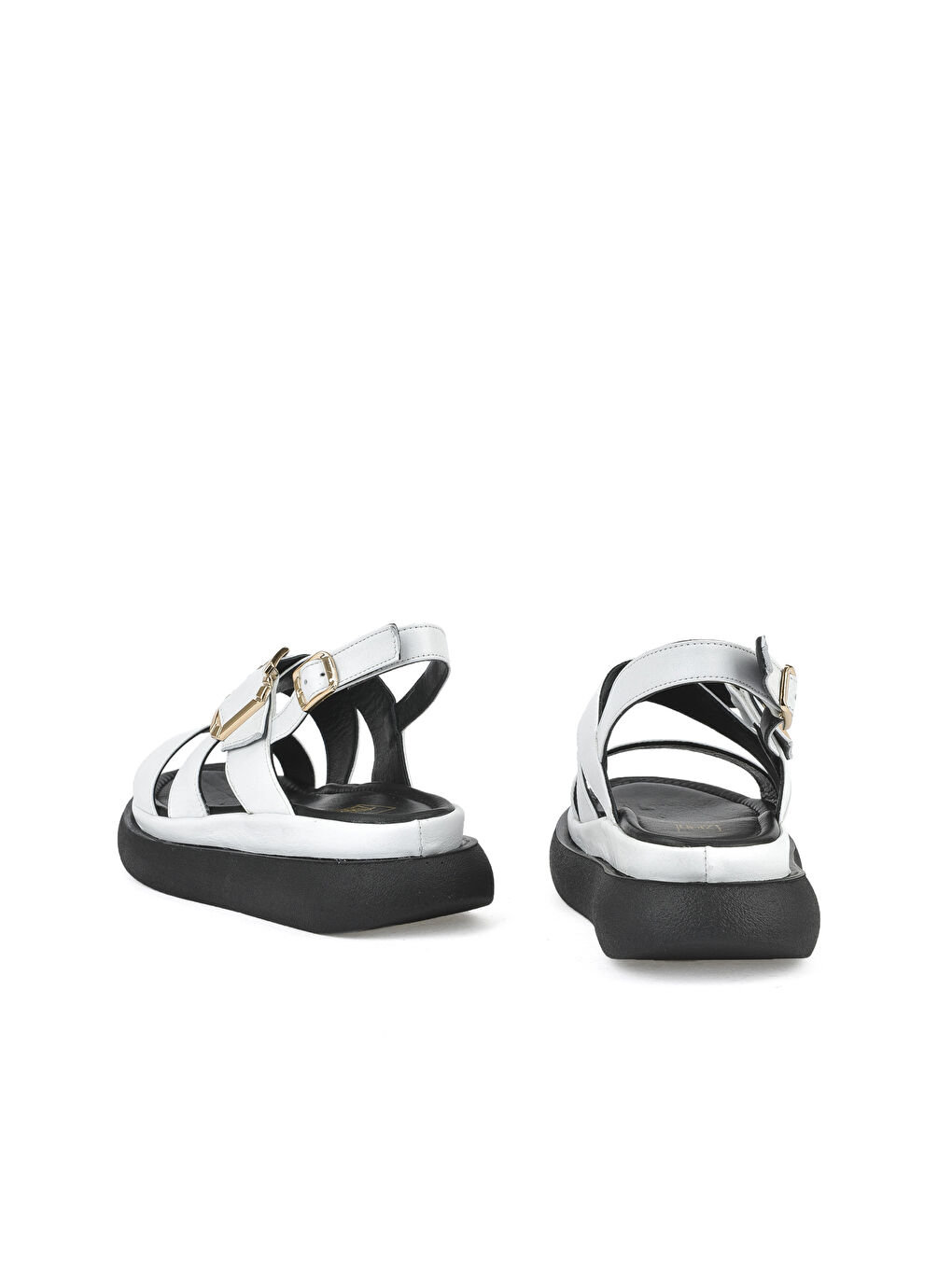 Kadın Hakiki Deri Topuklu Sandalet 151992Z302 Beyaz-2