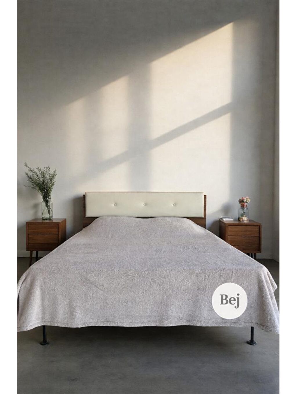 Welsoft Çift Kişilik Battaniye 200x220 cm Bej