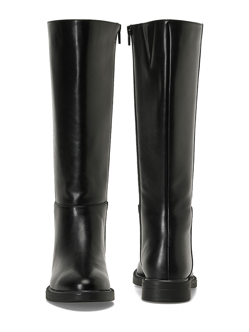 25K-7114 5PR Siyah Kadın Düz Çizme-3